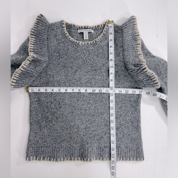 Autumn cashmere cashmere ruffle blanket stitch sweater size XS - Picture 7 of 9